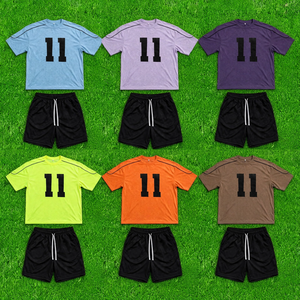 Conjunto de Camiseta y Pantalones Cortos para Entrenamiento Deportivo al Aire Libre, Ropa Deportiva de Secado Rápido para Práctica y Ejercicio, Proveedor de Ropa Deportiva Cómoda - Product Image 3