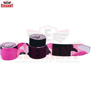 Vendas de Protección para Muñecas para Entrenamiento de Artes Marciales y Fitness para Mujeres, con Logotipo Personalizado, Color Rosa Claro, de Algodón Elástico, para Boxeo - Product Image 2