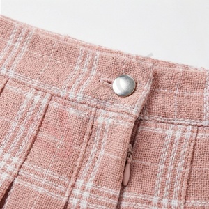 Women's Pink Plaid High Waist <b>Pleated</b> Mini <b>Skirt</b> Preppy Style A Line <b>Short</b> <b>Skirt</b> - Product Image 4