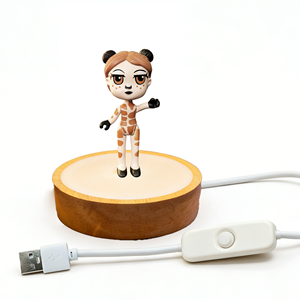 Lámpara LED 3D con Forma de Jirafa, Luz Nocturna con Cable USB Tipo A, Control de un Botón, Brillo Suave, Tamaño Pequeño, Decoración para Dormitorio y Regalo - Product Image 1