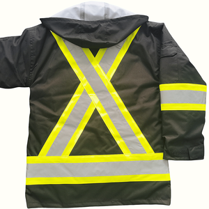 Custom New High Visibility Winter <b>Waterproof</b> Reflective Safety Parka <b>Work</b> Wear - Product Image 3