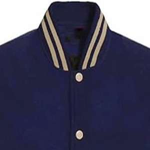 Fabricants de vêtements sur mesure, veste de baseball en cuir de vache personnalisée avec broderie sur le devant, style streetwear pour hommes - Product Image 4