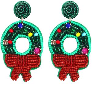 Choice Stylish Handmade Beaded Embroidery <b>Christmas</b> Day <b>Earring</b> Beautiful New Design Luxury Fancy Trendy And Latest From India - Product Image 1