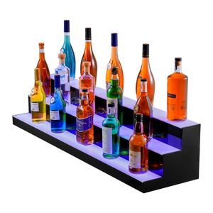 Espositore Commerciale a LED Illuminato da 48 Pollici in Acrilico per Bottiglie di Liquori, 3 Livelli, 3 Gradini, Scaffale Illuminato per Whisky, Mensola per Bar Domestico - Product Image 4