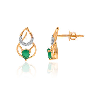 ต่างหูเพชรแท้ 0.08 กะรัต ทรงกลมเจียระไนแบบบริลเลียนท์ สี HI ความสะอาด VSSI เพชรแท้จากเหมือง ดีไซน์มินิมอล ต่างหูแบบติดหู เครื่องประดับชั้นดี - Product Image 3