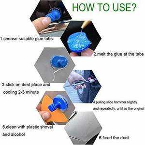 Kit d'outils de débosselage sans peinture pour voiture, équipement de réparation de bosses sans peinture - Product Image 4