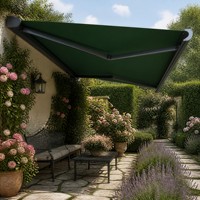 Pergola rétractable en alliage d'aluminium avec télécommande, protection contre la pluie en polyester pour balcon, design moderne de luxe pour jardin, cour et terrasse