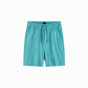 กางเกงขาสั้นผ้าฝ้ายหนา 260 กรัม สไตล์อเมริกัน ล้างสีแบบวินเทจ ทรงหลวม มีเชือกผูกเอว สำหรับผู้ชาย - Product Image 1