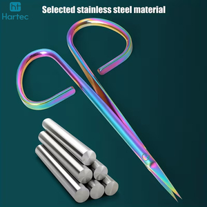 Ciseaux à cuticules professionnels avec logo personnalisé, fabrication OEM/ODM, vente en gros, ciseaux à manucure incurvés en acier inoxydable avec poignées en acier - Product Image 2