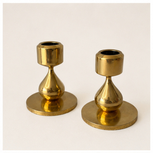 Classic Gold Metal Pillar Candle <b>Holder</b> Set Modern <b>Brass</b> <b>Candlestick</b> Stand for Wedding Centerpieces & Bulk Event Decor - Product Image 5