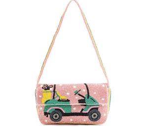 Sac à bandoulière rose pour femme, brodé de perles, nouveau design, sac bandoulière pour événements, fêtes, cadeaux, tendance mode - Product Image 1