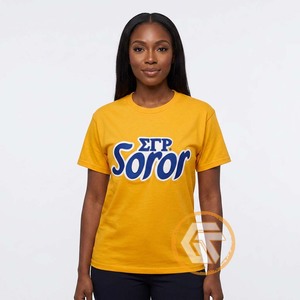 Camiseta de la Hermandad Femenina GREEK TREASURES Sigma Gamma Rho, 100% Algodón Jersey, Cuello Redondo, Manga Corta, con Logotipo, Protección UV, Secado Rápido, Venta al Por Mayor - Product Image 2