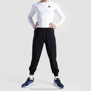 Camisetas de gimnasio de compresión para hombre personalizadas, tejido de punto de primera calidad, suministro al por mayor del fabricante de Pakistán - Product Image 2