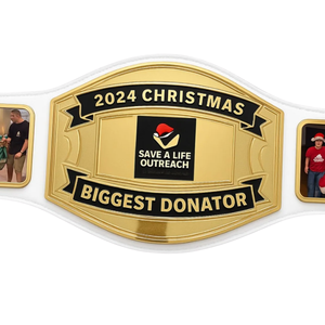 Cinturón de Campeonato Premium para Donantes, Regalo Personalizable para Donantes de la Campaña Save A Life, Artículo de Colección para las Fiestas, Cinturón de Lucha Libre - Product Image 5