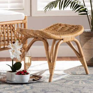 Hot Deals Luxury <b>Stool</b> Chair Bedroom Furniture Wooden <b>Stools</b> Rattan <b>Ottoman</b> Chairs Wicker Poufs Made in Vietnam - Product Image 4