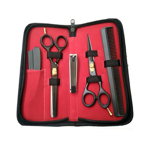 Tijeras de Corte de Pelo Profesionales de Acero Inoxidable de Alta Calidad, Color Negro Dorado, para Barbería, de Ariston International - Product Image 6