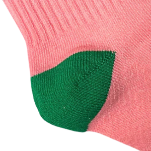AKA Crew <b>Socks</b> Pink Green Cotton Blend Cushioned Athletic Casual Mid Calf Breathable Durable Fashion <b>Socks</b> - Product Image 3