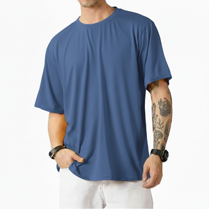 T-shirts de sport respirants personnalisés de haute qualité avec logo imprimé, patchwork en maille, broderie, vente en gros - Product Image 1