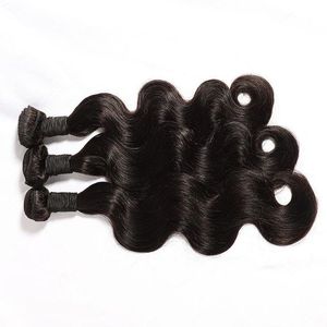 Body Wave Virgin Indian Human Hair <b>Wig</b> Natural Black 3 Pieces 100% Density <b>Long</b> Length - Product Image 1