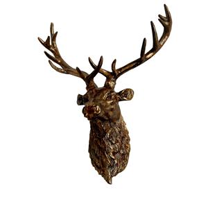 Statue de cerf décorative en fonte d'aluminium avec finitions plaquées argent Sculpture de cerf pour la maison Statue décorative de chemin d'entrée de table - Product Image 5