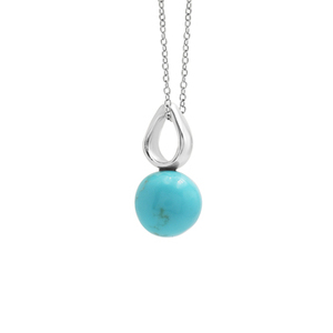 จี้หินเทอร์ควอยซ์วินเทจ สร้อยคอเงินแท้ 925 พร้อมโซ่โลหะรูปทรงไม่สม่ำเสมอ สำหรับผู้หญิง เครื่องประดับคุณภาพดี - Product Image 6