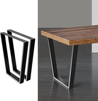 Pieds de table à manger en bois massif de caoutchouc au design moderne, fabriqués à la main au Vietnam, personnalisables, polis, robustes, pour chambre et extérieur