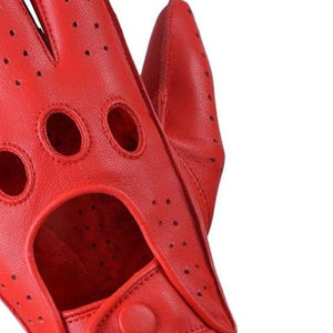 Gants de conduite pour femmes en cuir véritable, doux, respirants, design luxueux avec fermeture éclair - Product Image 4