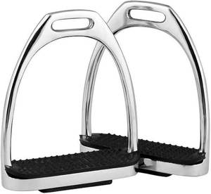 Estribos de Acero Inoxidable con Superficie Texturizada Negra para Equitación - Product Image 1