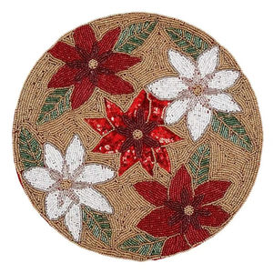 Printeresty Handmade Embroidery Glass Seed <b>Beaded</b> Placemat For Festive Homedecor Classic Dining Coffee Table Centerpiece Display - Product Image 4