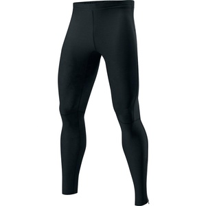 Leggings de compression longs pour hommes, couleur unie noir, en Spandex et Nylon, taille élastique - Product Image 1