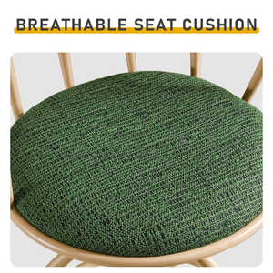 2pcs Green Burlap Swivel Bar Stools with Khaki Powder Coated Metal Legs - Product Image 6