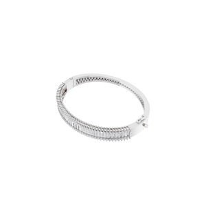 Bracelet de luxe Aarinya pour femme, en or 9 carats plaqué, avec diamants de laboratoire taille baguette, pour usage quotidien et mariage (Kada) - Product Image 3