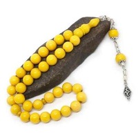 Collier de prière musulman Misbaha Kazaz, bijoux islamiques de mode pour femme, cadeau de l'Aïd, avec pompon et perles de verre, 99 perles, Tasbih Allah