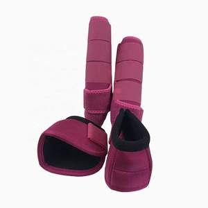 Oferta Especial: Botas de Neopreno Ajustables para Caballos con Correa Cruzada Delantera y Trasera para Protección de Tendones en Carreras - Product Image 1
