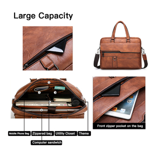 Porte-documents pour ordinateur portable en cuir véritable personnalisé, compartiment rembourré pour ordinateur portable, design portable pour les marques d'entreprise, modèle toutes saisons - Product Image 6