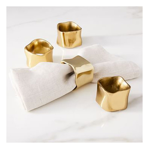 Anillos de Servilleta Decorativos de Primera Calidad para Mesa, de Hierro con Bambú, Ratán y Latón, para Banquetes, Catering, Bodas y Eventos - Product Image 1