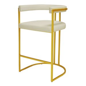 Silla de Barra Industrial Moderna Tapizada en Metal con Asiento Acolchado, Taburete Alto para Restaurante, Cafetería, Cocina, Barra - Product Image 3