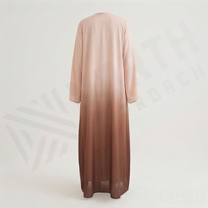 2025 OEM Kimono Outwear Abaya High Stretch Soft Thicker Polyester Fabric Muslim Women V Neck Long Sleeve Party Ramadan Wedding - Product Image 2