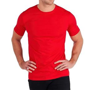 T-shirt vierge pour homme en gros, sans étiquette, impression de logo personnalisé, uniforme, sérigraphie écologique, polyester/coton, col rond - Product Image 2