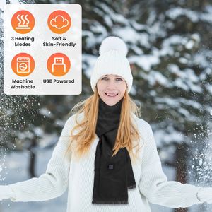 Sciarpa Invernale Elettrica Riscaldata Unisex, Scaldacollo USB Morbido e Caldo con 3 Modalità di Riscaldamento per Uso Esterno - Product Image 5