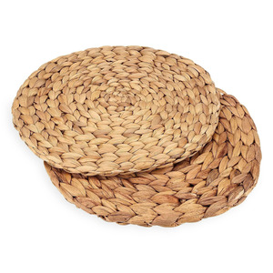 Sets de table ronds en jacinthe d'eau tressée, de haute qualité, pour mariage et restaurant - Product Image 1