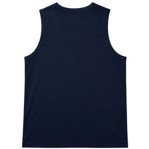 Navy Blue Men Sleeveless Tank <b>Top</b> Minimal Mountain Logo Design Casual Summer <b>Vest</b> Gym Fitness Workout Muscle Shirt Cotton - Product Image 6