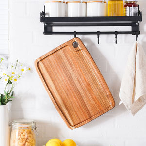 Planche à servir en bois d'acacia pour pizza et charcuterie, taille personnalisable, avec poignée, épaisseur 1,3 cm, écologique, passe au lave-vaisselle - Product Image 2