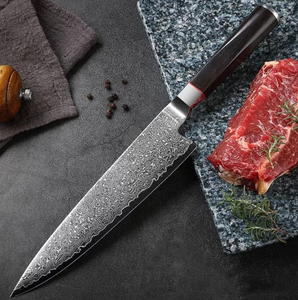 Cuchillo de Chef Profesional LEGACY BLADES de Damasco, 8 Pulgadas, Forjado a Mano, Moderno, Ambidiestro, Apto para Lavavajillas, con Mango de Madera Afilado, para el Hogar - Product Image 5