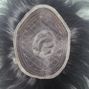 Peluca de Prótesis Capilar Taz BD de Alta Calidad, Cabello Remy Virgen Indio, Ondas Naturales, Ondas de Agua, Ondas Profundas, Encaje Completo - Product Image 1