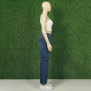 Pantalones Vaqueros Ajustados de Lona para Mujer, Pantalones Casuales Transpirables de Invierno - Product Image 3