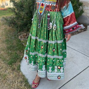 Vestido Afgano para Mujer, Vestido Largo de Inspiración Étnica con Patrones Tradicionales Clásicos y Material Suave y Transpirable - Product Image 5
