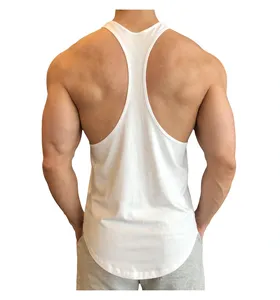 เสื้อกล้ามออกกำลังกายผู้ชายปักโลโก้ตามสั่ง ผ้าฝ้าย 100% แห้งเร็ว สำหรับฝึกซ้อมและสวมใส่ลำลอง - Product Image 3
