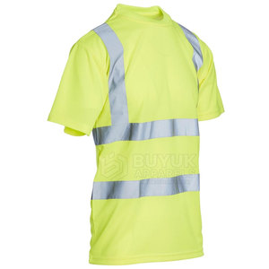 Camisa de Trabajo de Manga Corta de Alta Visibilidad, Secado Rápido, Reflectante, para Trabajo de Tráfico, Camisa de Seguridad de Alta Visibilidad de Manga Corta - Product Image 5