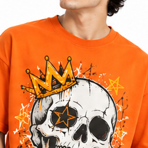 Camisetas Unisex con Estampado Gráfico, 100% Algodón, 300 GSM, Estampado Puff, Camisetas Casuales de Alta Calidad para Tiendas de Ropa, Pedidos Personalizados para Tiendas - Product Image 3